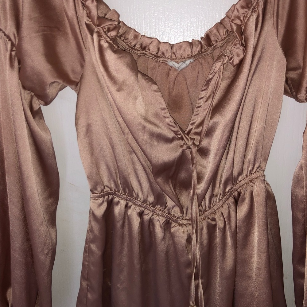 Satin Off the shoulder romper